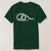 Eel white on black t-shirt (Design voorkant)