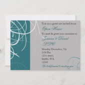 Eelegant aqua Corporate party Invitation Kaart (Voorkant)