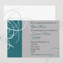 Eelegant aqua Corporate party Invitation