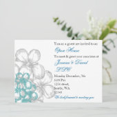 Eelegant aqua Corporate party Invitation Kaart (Staand voorkant)