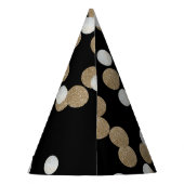 Eelegant modern Black Gold Confetti Holiday Party Feesthoedjes (Achterkant)