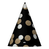 Eelegant modern Black Gold Confetti Holiday Party Feesthoedjes (Links)