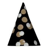 Eelegant modern Black Gold Confetti Holiday Party Feesthoedjes (Rechts)