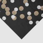 Eelegant modern Black Gold Confetti Holiday Party Tissuepapier (Detail)
