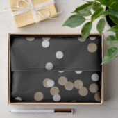 Eelegant modern Black Gold Confetti Holiday Party Tissuepapier (Geschenk)