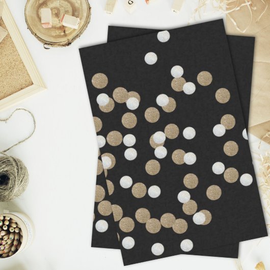 Eelegant modern Black Gold Confetti Holiday Party Tissuepapier