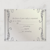 Eelegante  bruinkoolpauw RSVP Uitnodiging Briefkaart (Achterkant)