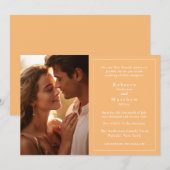 Eelegante foto bruiloft uitnodiging (Voorkant / Achterkant)