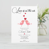 Eelegante Liefde is in de lucht Vogel vrijgezellen Kaart (Staand voorkant)