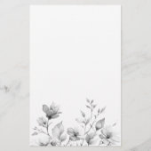 Eelgant minimalistische Waterverf Wildflowers Briefpapier (Achterkant)