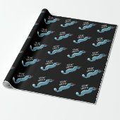 Eelin Great Funny Slippery Eel Pun Dark BG Cadeaupapier (Uitgerold)