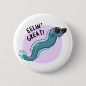 Eelin Great Funny Slippery Eel Pun Ronde Button 5,7 Cm (Voorkant)