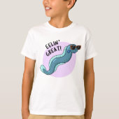 Eelin Great Funny Slippery Eel Pun T-shirt (Voorkant)