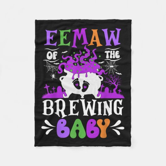 Eemaw Of The Brewing Baby Grandma To Be Halloween  Fleece Deken (Voorkant)