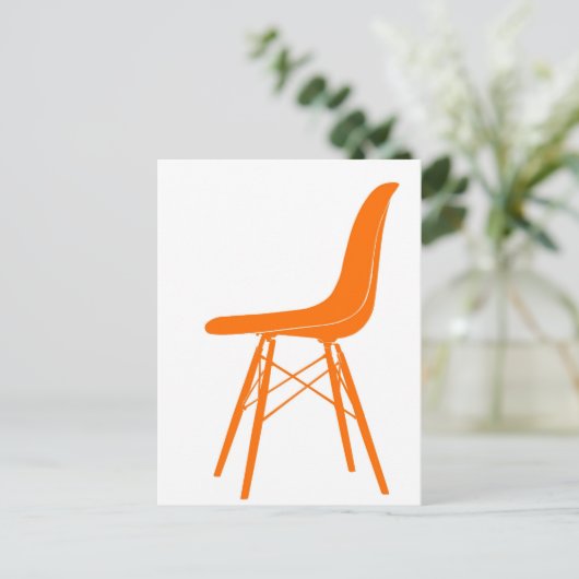 Eems van een voorgevormde zijstoel van kunststof briefkaart (Staand voorkant)