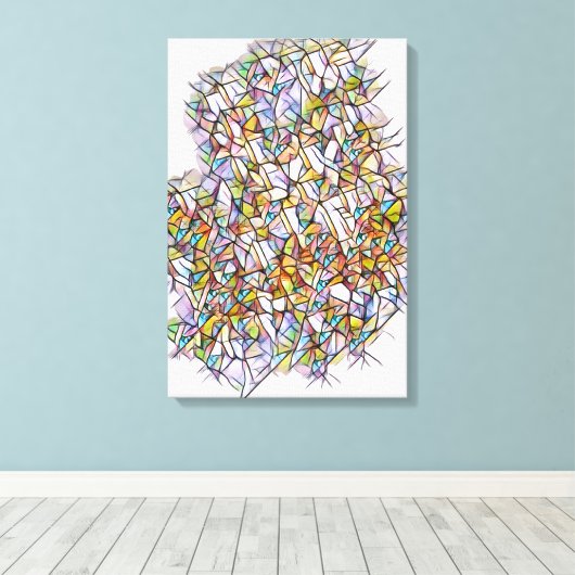 Een 1000 kleuren grijs canvas afdruk (Insitu (Houten vloer))