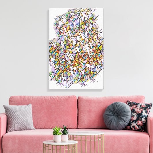 Een 1000 kleuren grijs canvas afdruk (Insitu (Woonkamer))