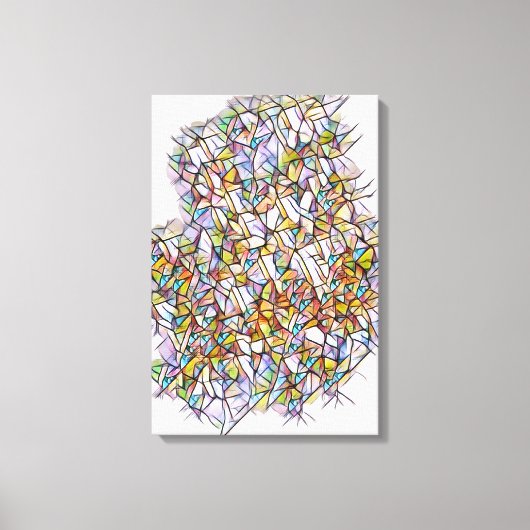 Een 1000 kleuren grijs canvas afdruk (Voorkant)