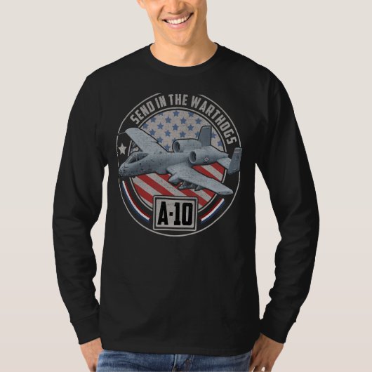 Een 10 Warthog Thunderbolt Attack Vliegtuig Fighte T-shirt (Voorkant)