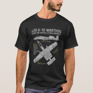 Een 10 Warthog Thunderbolt II Vliegtuig vliegtuigb T-shirt