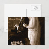 Een 1920's Save the Date Briefkaart (Voorkant / Achterkant)