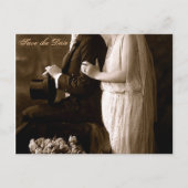 Een 1920's Save the Date Briefkaart (Voorkant)