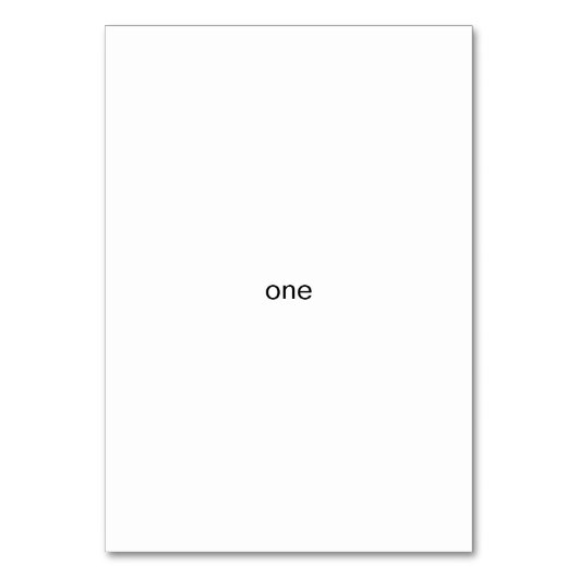 Een, 1, een eend aangepaste nummer flashcards kaart (Voorkant)