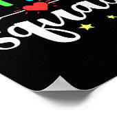 Eén 1 Teacher Squad Schattige terug naar school Poster (Hoek)