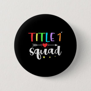 Eén 1 Teacher Squad Schattige terug naar school Ronde Button 5,7 Cm