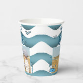 Een 1e Verjaardag Krab Zee Dieren Jongen Foto Papieren Bekers (Links)