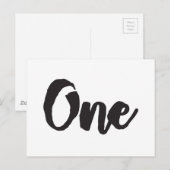 Eén 1e verjaardag kunst Eerste verjaardag Mijn 1 j Briefkaart (Voorkant / Achterkant)