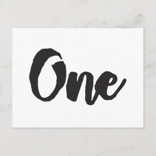 Eén 1e verjaardag kunst Eerste verjaardag Mijn 1 j Briefkaart