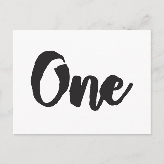 Eén 1e verjaardag kunst Eerste verjaardag Mijn 1 j Briefkaart (Voorkant)