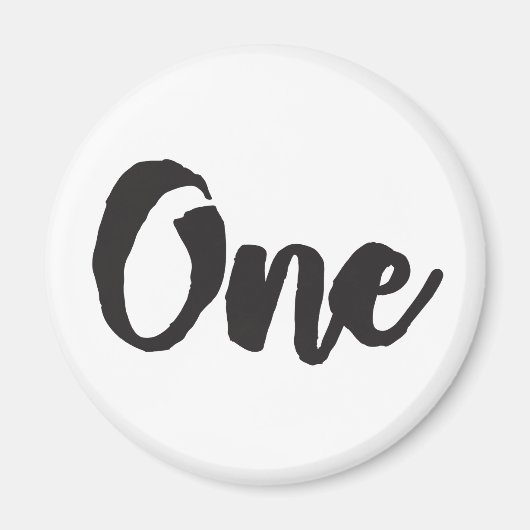 Een 1e Verjaardag Kunst Eerste Verjaardag Mijn 1 j Magneet (Voorkant)