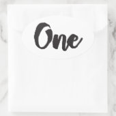 Een 1e Verjaardag Kunst Eerste Verjaardag Mijn 1 j Ovale Sticker (Tas)