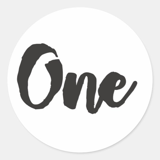 Een 1e Verjaardag Kunst Eerste Verjaardag Mijn 1 j Ronde Sticker (Voorkant)