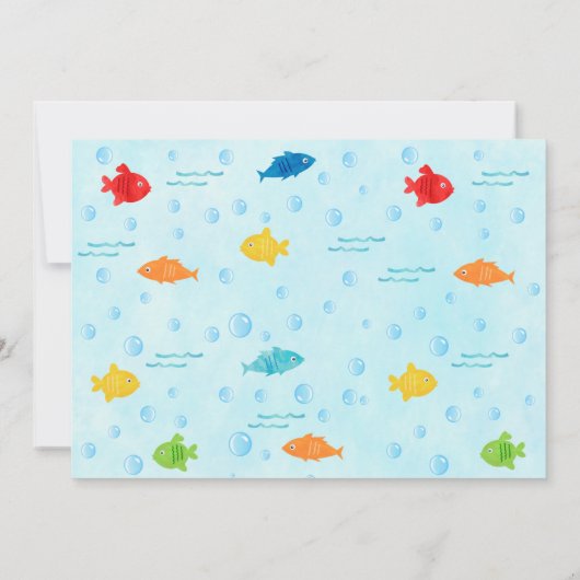 EÉN 1e verjaardag van de O-visvangst-Uitnodigingen Kaart (Achterkant)