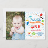 EÉN 1e verjaardag van de O-visvangst-Uitnodigingen Kaart (Voorkant)