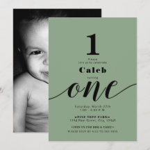 ÉÉN 1STE verjaardag Foto van om het even welke Kle