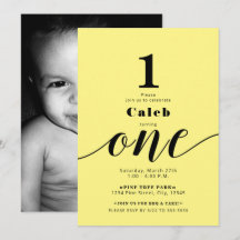 ÉÉN 1STE verjaardag Foto van om het even welke Kle