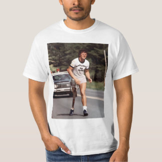 "Een 21-jarige Canadese Terry Fox begon met een T-shirt