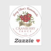 Eén 2" gouden banner Bourbon cranberry saus label (Vel)