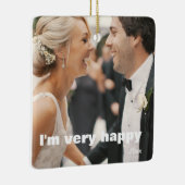 Een  2-zijdige Elegant Scrolls 2 Foto Keramisch Ornament (Rechts)