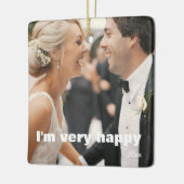 Een 2-zijdige Elegant Scrolls 2 Foto Keramisch Ornament (Links)