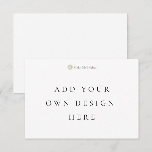 EÉN 3,5x5 inch horizontale kaart met enveloppen (Voorkant / Achterkant)