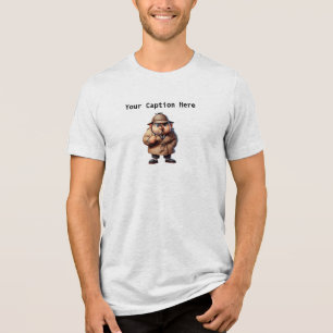 Een 3D-amateurdetective op zoek naar aanwijzingen Tri-Blend Shirt