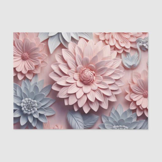 Een 3D Bloem Reeks Ontwerp 1 Tissuepapier (Voorkant)