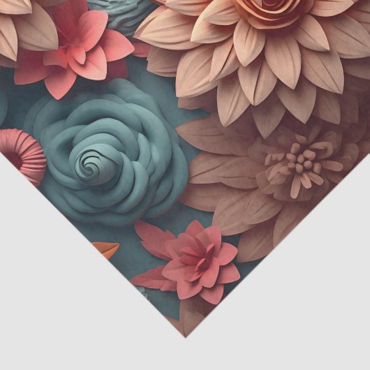 Een 3D Bloem Reeks Ontwerp 5 Tissuepapier (Detail)