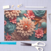 Een 3D-bloemenserie ontwerp 5 Tissuepapier (Craft)