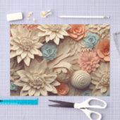 Een 3D-bloemenserie ontwerp 8 Tissuepapier (Craft)